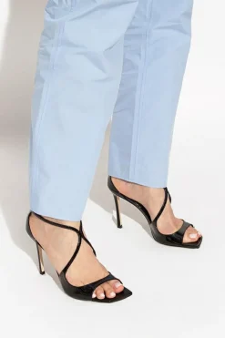 Jimmy Choo CZARNY Sandały na obcasie `Azia`