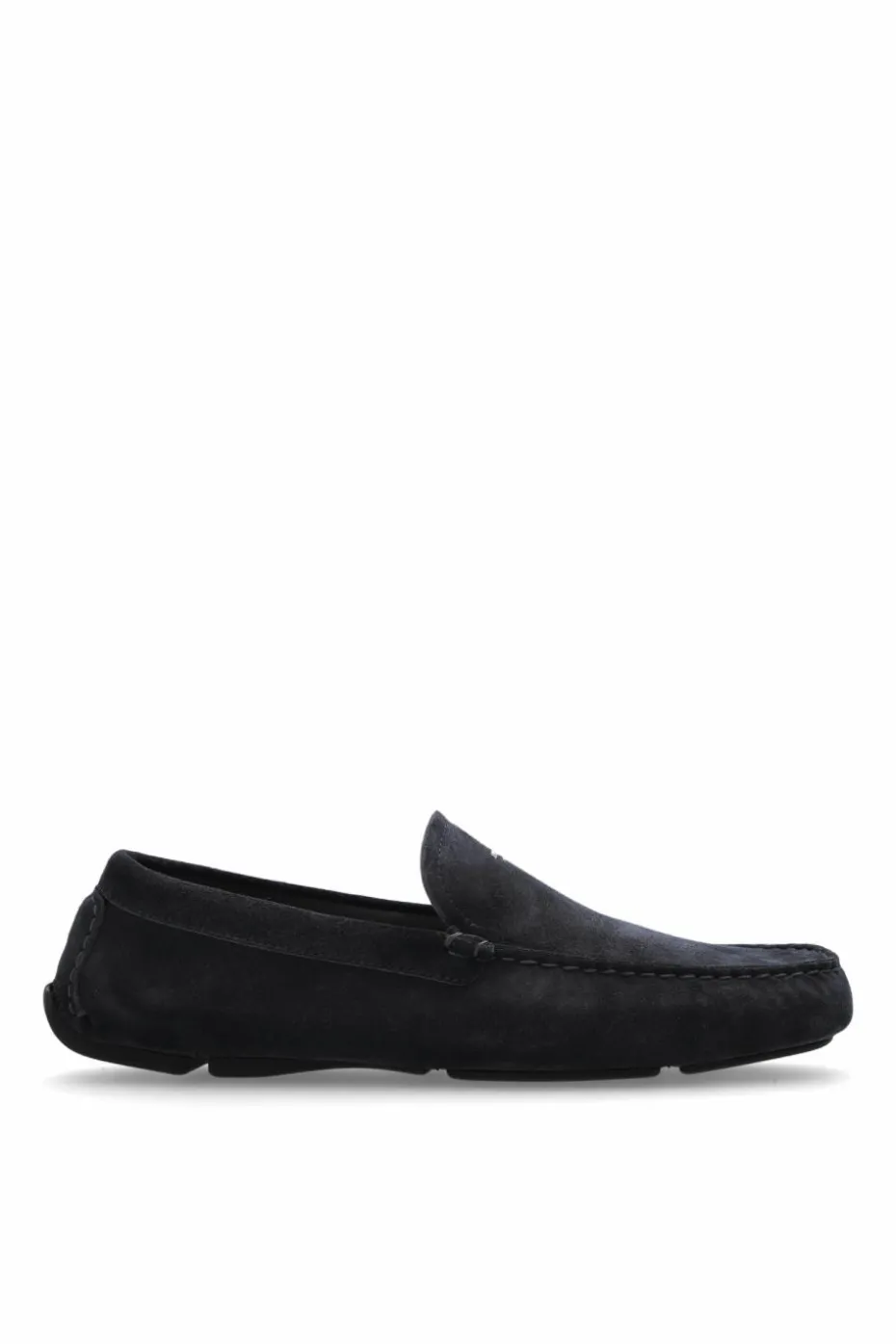 Jimmy Choo GRANATOWY Zamszowe mokasyny `Stanly`