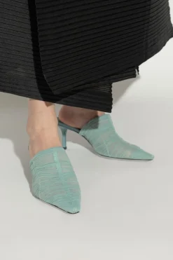Jimmy Choo jasnoniebieski Klapki na obcasie `Lotta`