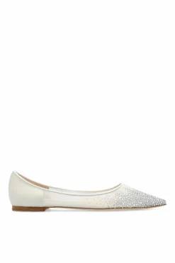 Jimmy Choo kremowy Baleriny ‘Love’