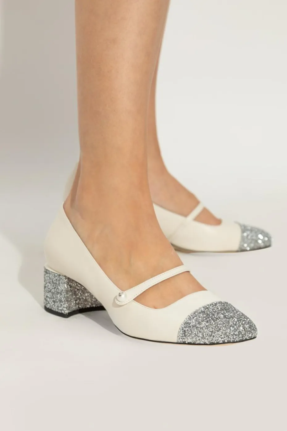 Jimmy Choo kremowy Buty na obcasie `Elisa`