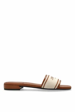 Jimmy Choo kremowy Klapki `Joa`