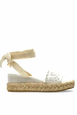 Jimmy Choo kremowy Sandały na koturnie `Arlee`