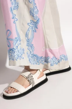 Jimmy Choo kremowy Sandały `Verity`