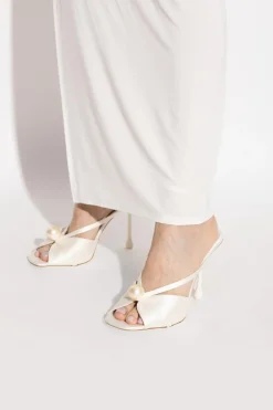Jimmy Choo kremowy Sandały na obcasie `Siva`