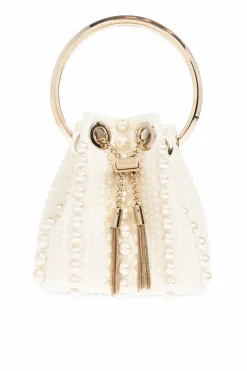 Jimmy Choo kremowy Torba `Bon Bon Micro`