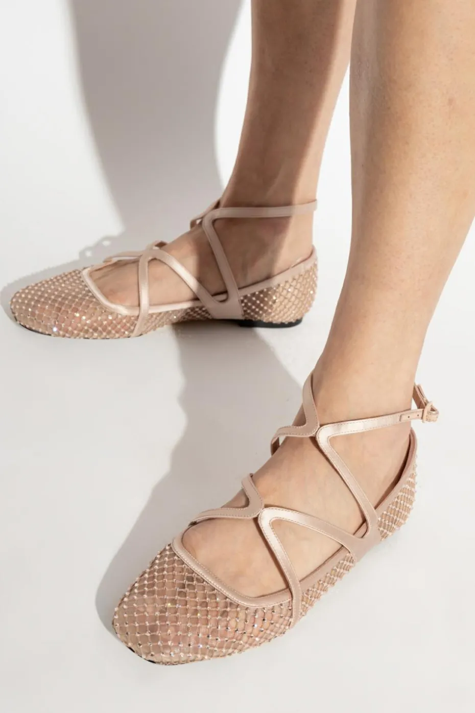 Jimmy Choo RÓŻOWY Baleriny `Astoria`