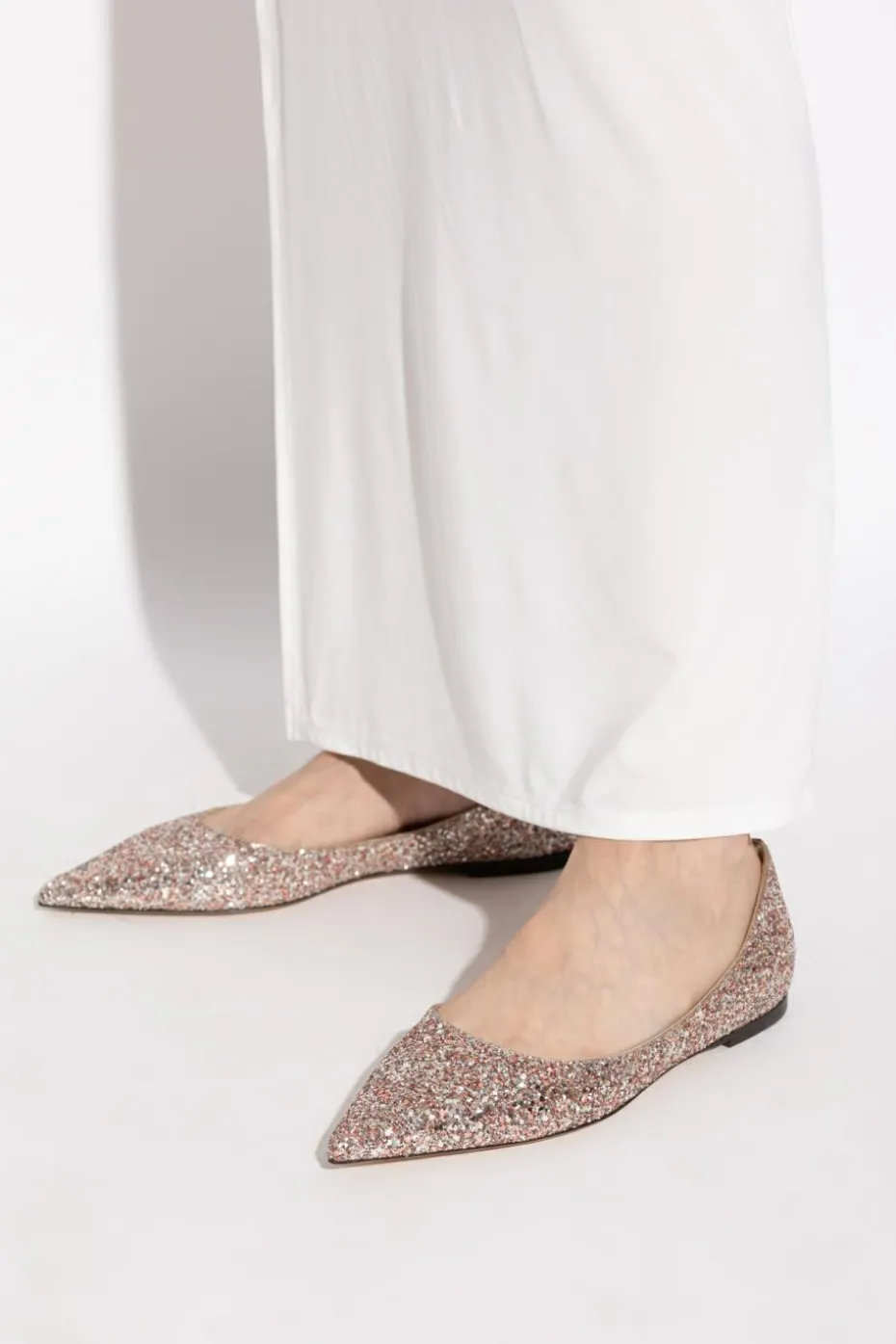 Jimmy Choo RÓŻOWY Baleriny `Love`