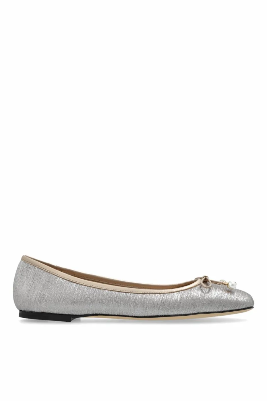 Jimmy Choo SREBRNY Baleriny `Elme`