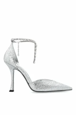 Jimmy Choo SREBRNY Buty na obcasie `Stwvie`