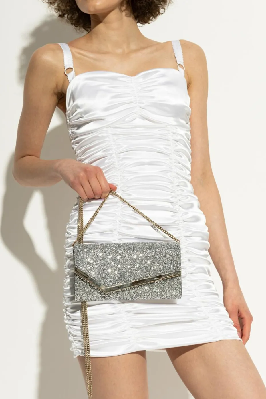 Jimmy Choo SREBRNY Kopertówka `Emmia`
