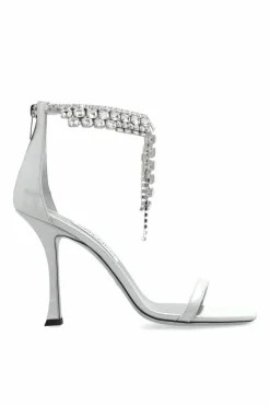 Jimmy Choo SREBRNY Sandały na obcasie `Verity`