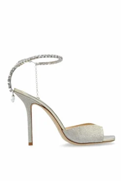 Jimmy Choo SREBRNY Sandały na obcasie ‘Saeda’