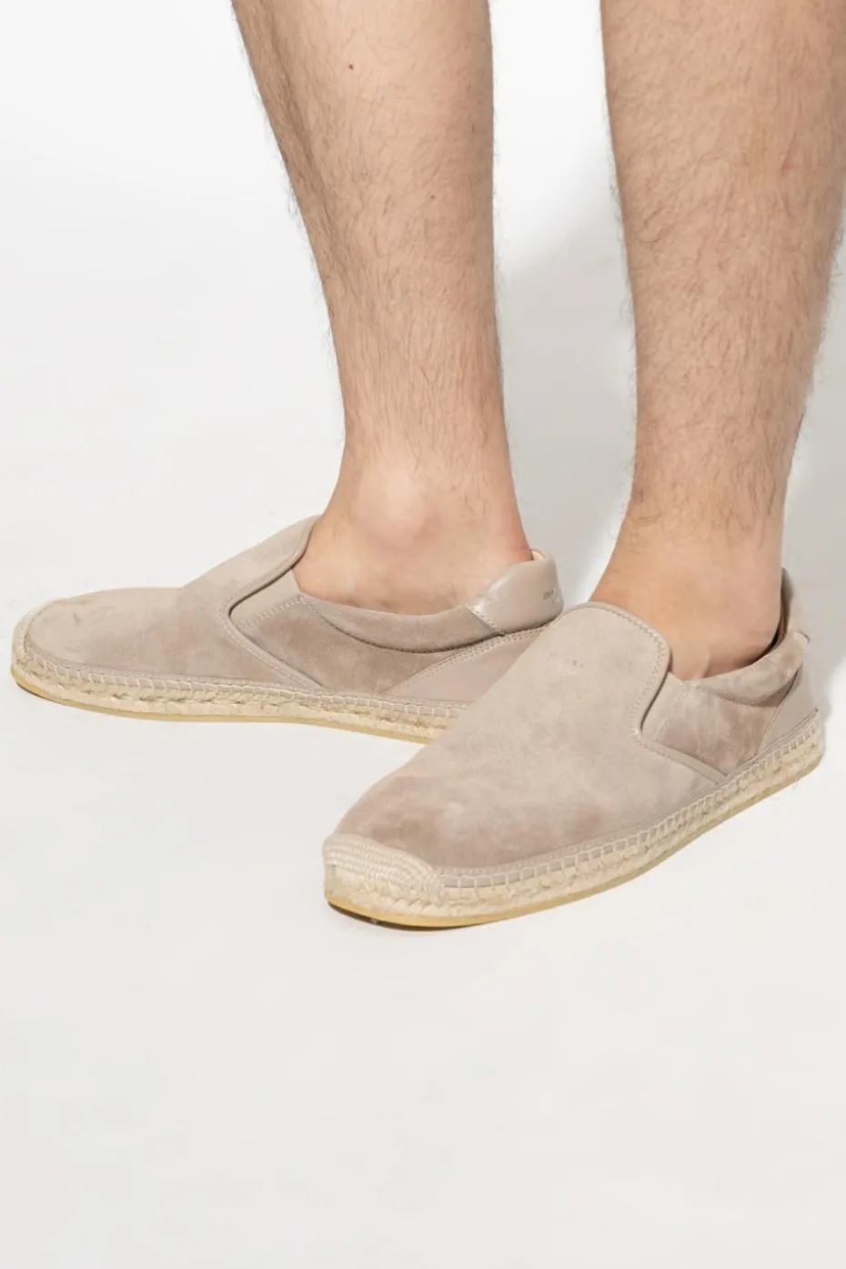 Jimmy Choo SZARY Zamszowe espadryle `Ivan`