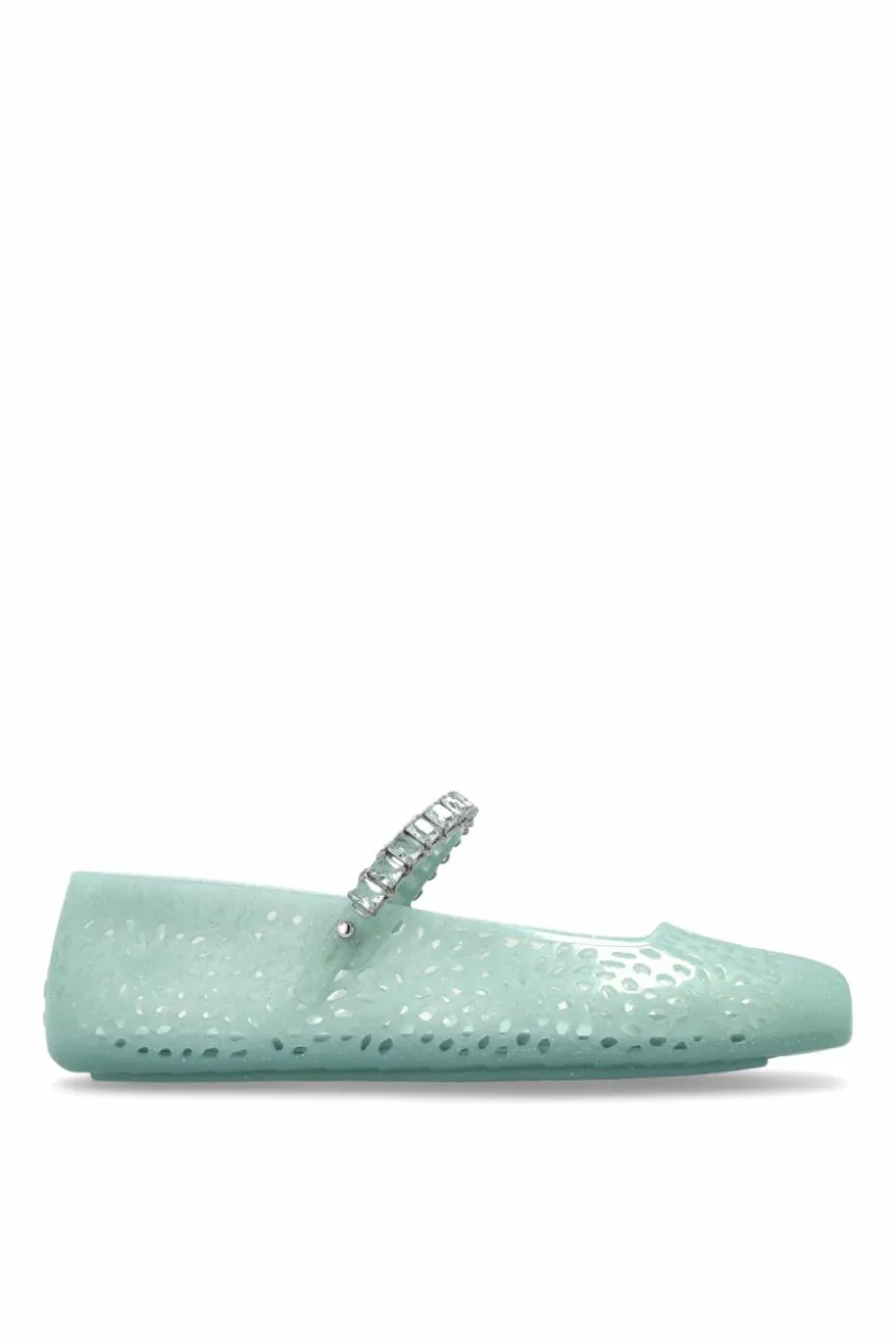 Jimmy Choo ZIELONY Baleriny `The Jelly`