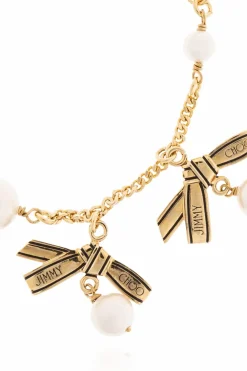 Jimmy Choo ZŁOTY Bransoleta z zawieszkami