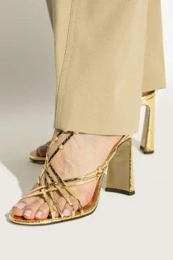 Jimmy Choo ZŁOTY Sandały na obcasie `Felice`