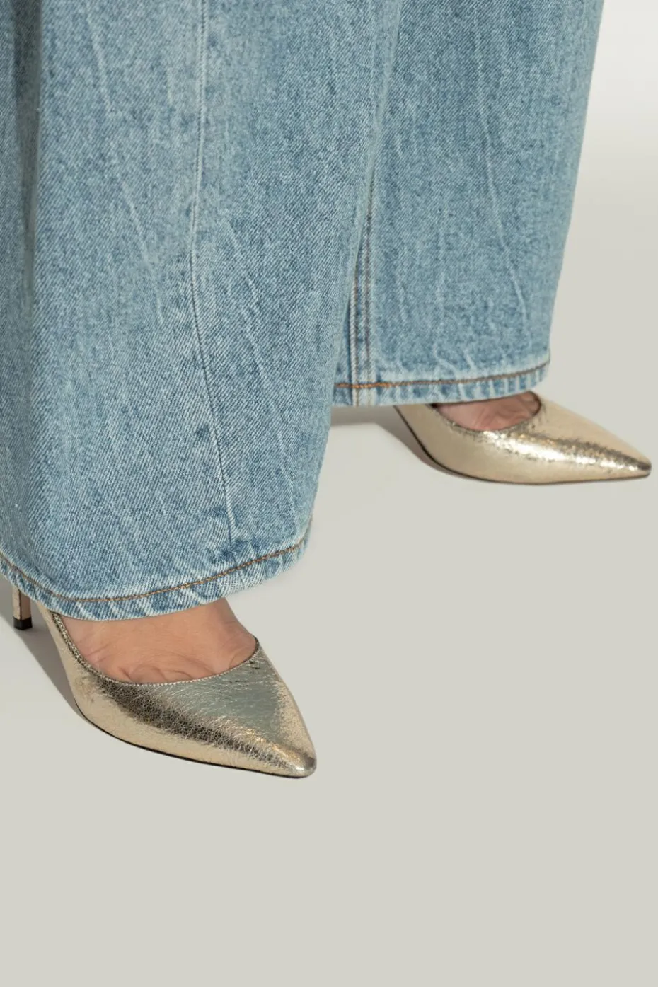 Jimmy Choo ZŁOTY Szpilki ‘Romy’