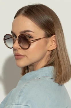 John Dalia ZŁOTY Okulary przeciwsłoneczne