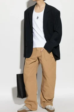 JW Anderson BIAŁY Prążkowany top