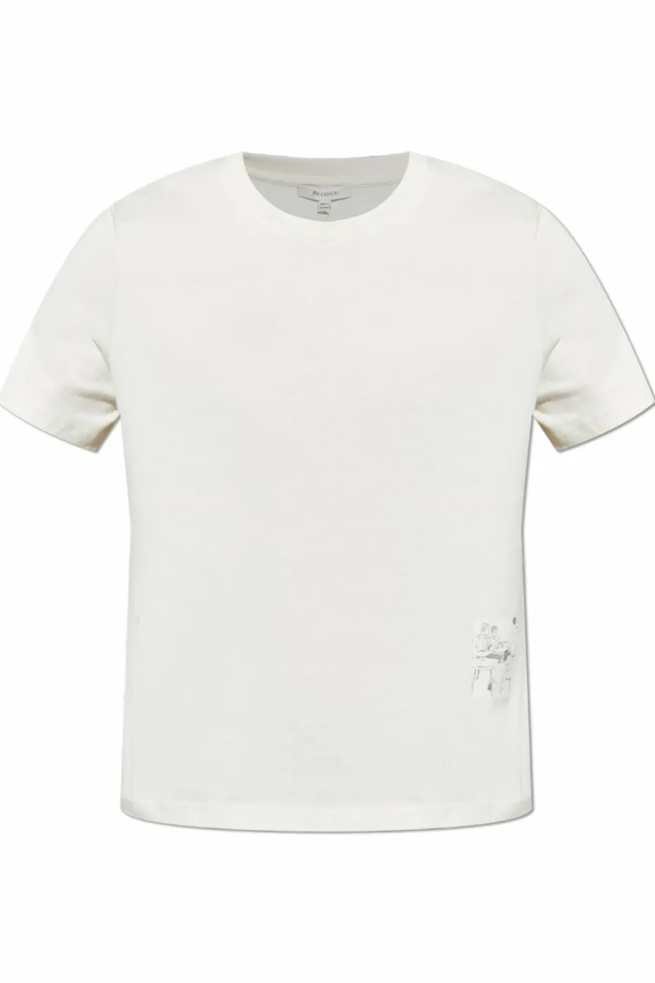 JW Anderson BIAŁY T-shirt ze wzorem