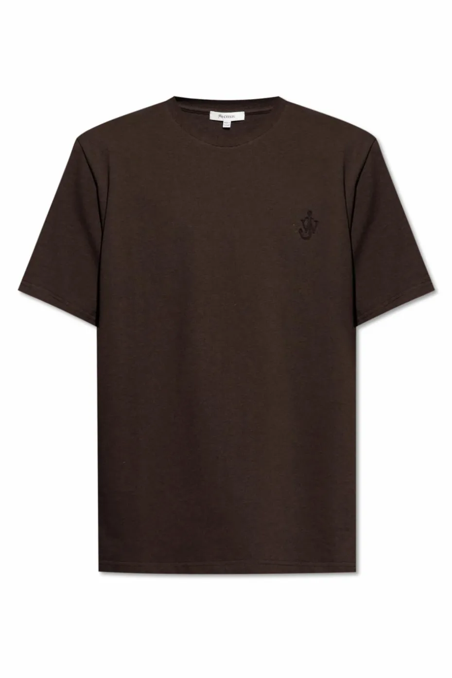JW Anderson BRĄZOWY T-shirt z wyszytym logo