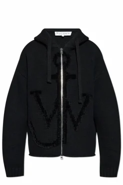 JW Anderson CZARNY Kardigan z kapturem