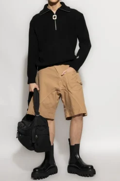 JW Anderson CZARNY Prążkowany sweter