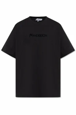 JW Anderson CZARNY T-shirt z logo