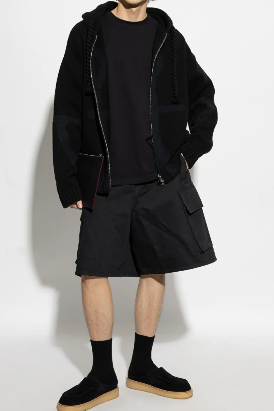JW Anderson CZARNY T-shirt z logo