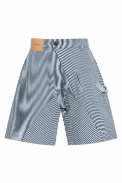 JW Anderson GRANATOWY Szorty w paski