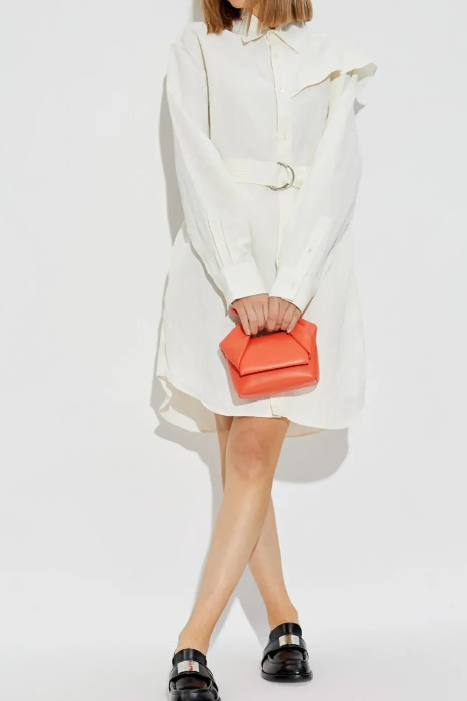 JW Anderson kremowy Sukienka z paskiem