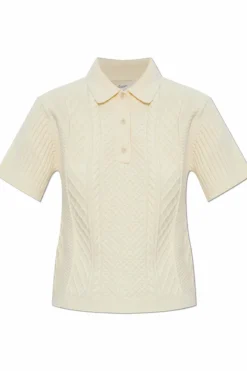 JW Anderson kremowy Top z kołnierzem