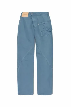 JW Anderson NIEBIESKI Spodnie z logo