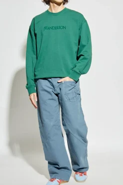 JW Anderson NIEBIESKI Spodnie z logo