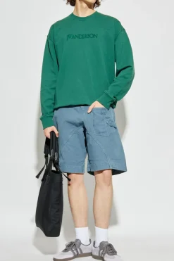 JW Anderson NIEBIESKI Szorty z logo