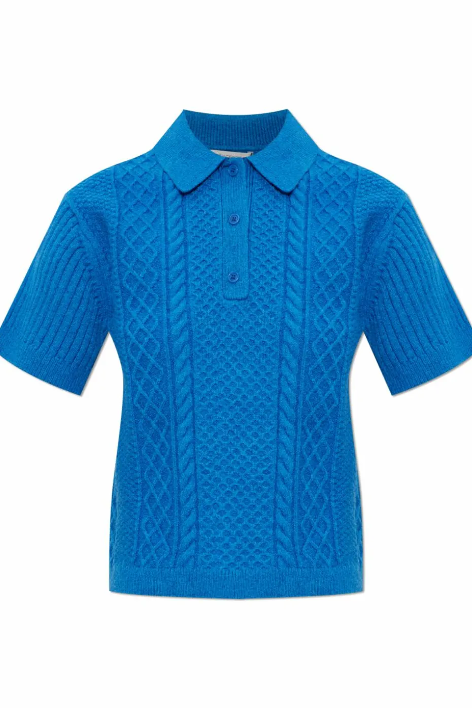 JW Anderson NIEBIESKI Top z kołnierzem