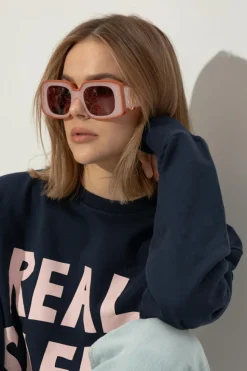 JW Anderson RÓŻOWY Okulary przeciwsłoneczne