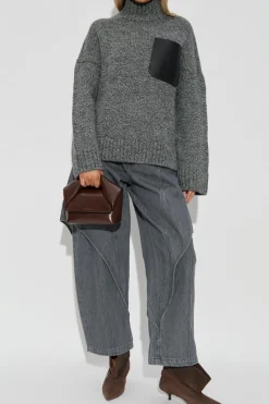 JW Anderson SZARY Jeansy z logo