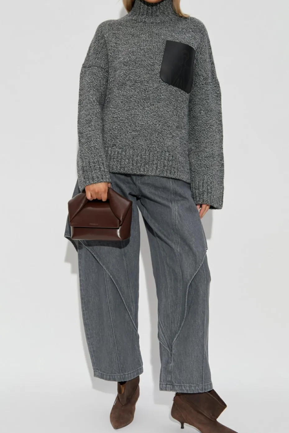 JW Anderson SZARY Jeansy z logo