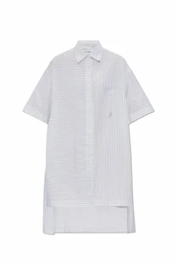 JW Anderson SZARY Sukienka ze wzorem w pasy