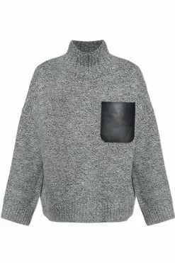 JW Anderson SZARY Wełniany golf