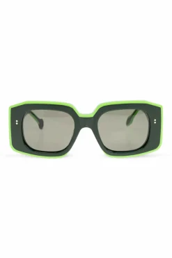 JW Anderson ZIELONY Okulary przeciwsłoneczne