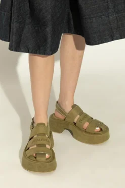JW Anderson ZIELONY Skórzane buty