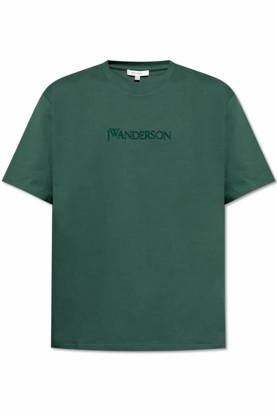 JW Anderson ZIELONY T-shirt z wypukłym logo