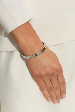 Kate Spade SREBRNY Bransoleta z wypukłym logo