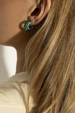 Kate Spade ZIELONY Kolczyki z połyskującymi kryształami