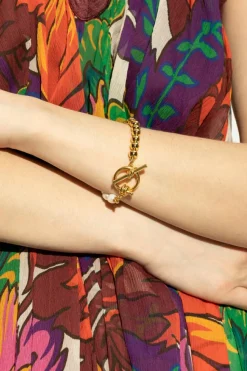 Kate Spade ZŁOTY Mosiężna bransoleta z perłami