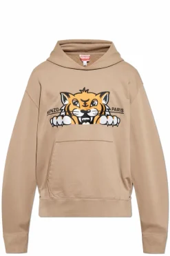 Kenzo beżowy Bluza z kapturem