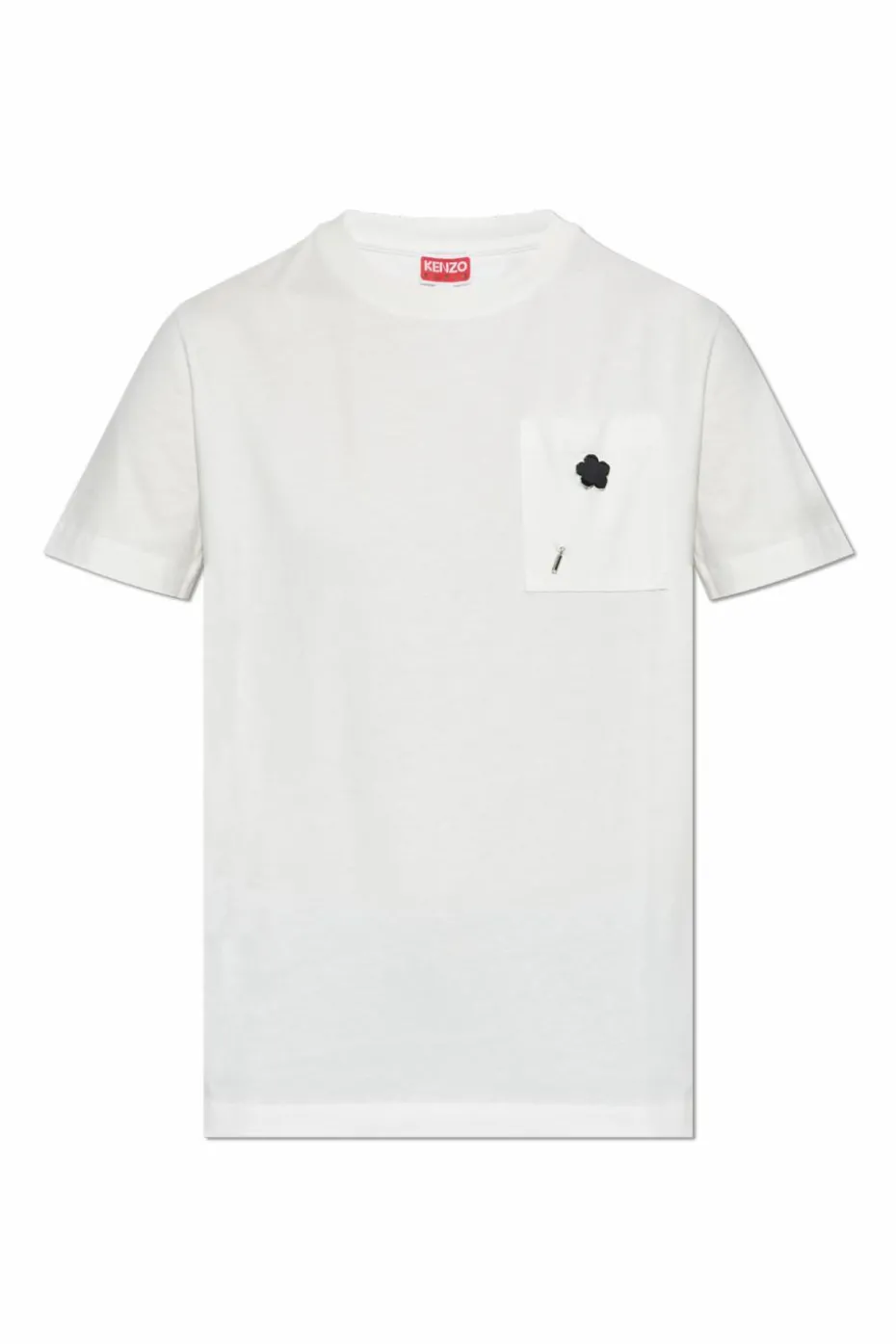 Kenzo BIAŁY T-shirt z kieszenią